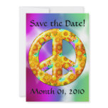 Tie Dyed Peace Sign Invitations