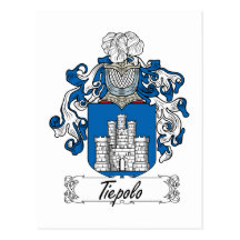 Tiepolo Family Crest Postcard
