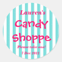 Tiffany blue and hot pink Candy Shoppe Sticker