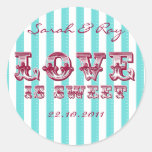 Tiffany Blue and white 'love is sweet' sticker