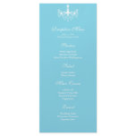 Tiffany Blue Chandelier Reception Menu