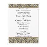 Tiffany Blue Damask on Grey Wedding Invitation Post Card