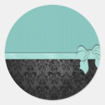 Tiffany Blue & Damask Stickers