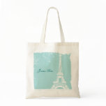 Tiffany Blue Eiffel Tower Canvas Bags bags