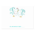 Tiffany Blue Lovebirds & Blossoms Place Cards Business Card Template