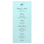 Tiffany Blue Monogram Reception Menu