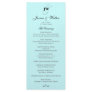 Tiffany Blue Monogram Wedding Program