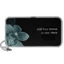 Tiffany Blue Orchid and Polka Dots Doodle Speaker
