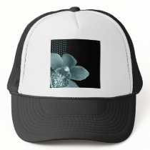 Tiffany Blue Orchid on Black