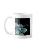 Tiffany Blue Orchid on Black Coffee Mug