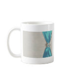 Tiffany blue satin ribbon with jewel copy mugs