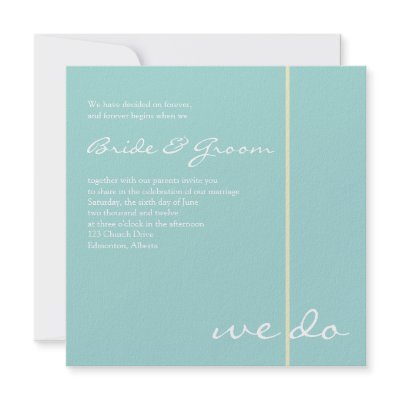Tiffany Blue We Do Wedding Invitation by littlemrs Tiffany Blue We Do Wedding Invitation by littlemrs