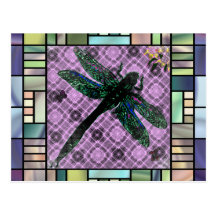 Tiffany Dragonfly Postcard