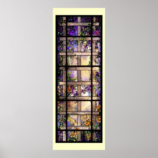 Tiffany Stained Glass Vines Print