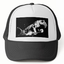 Tiger Attacking Mesh Hat