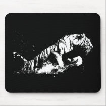 Tiger Attacking Mouse Pads