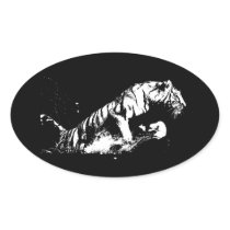 Tiger Attacking Stickers