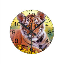 Tiger Baby Cub Wallclocks