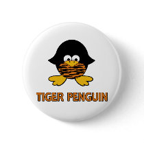 Tiger Baby Penguin Button