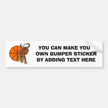 Tiger Basketball T-shirts and Gifts Bumper Stickers