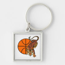 Tiger Basketball T-shirts and Gifts Key Chain
