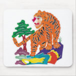 Tiger Chinese Paper-cut Art Work mousepads