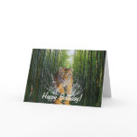 Tiger Cub Endangered Species Birthday Card