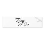 Tiger Cub in Black and White Sketch bumper stickers