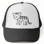 Tiger Cub in Black and White Sketch hats
