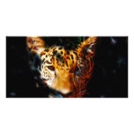 Tiger emerging custom photo card