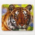 Tiger Face Wildlife Mousemat mousepads