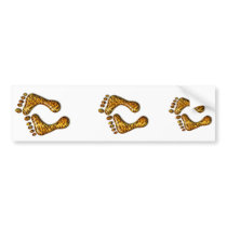 Tiger Feet Bumper Sticker