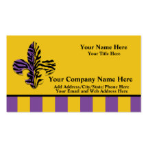 Tiger Fleur de lis Business Cards