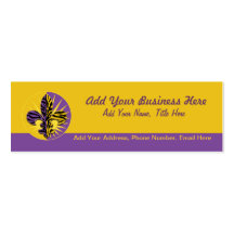 Tiger Fleur de lis Business Cards, skinny