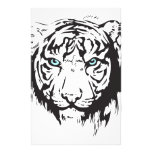 Tiger Head Blue Eyes Custom Stationery