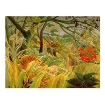 Tiger in a Tropical Storm  1891 Postcards