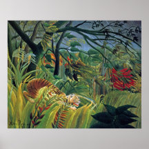 Tiger in a Tropical Storm (Surprised) Poster