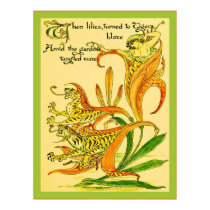 Tiger Lilies  ~ Vintage Art Nouveau Print posters