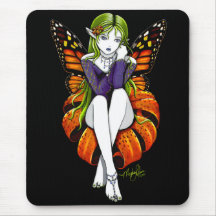 "Tiger Lillith" Gothic Flower Fairy Art Mousepad