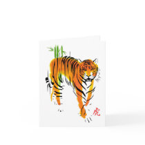 Tiger New Year Note Card 2010 (Red)