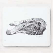 Tiger - Pen and Ink Mouse Pads
