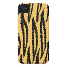 Tiger Print Pattern. Orange and Black. Case-Mate iPhone 4 Case