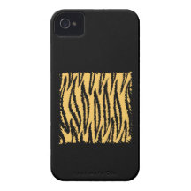 Tiger Print Pattern. Orange and Black. Case-Mate iPhone 4 Cases