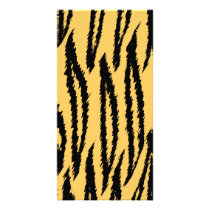 Tiger Print Pattern. Orange and Black. Photo Card
