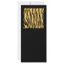 Tiger Print Pattern. Orange and Black. Rack Cards