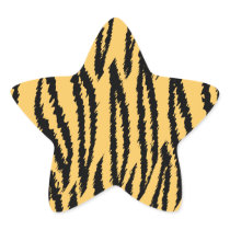 Tiger Print Pattern. Orange and Black. Stickers