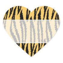 Tiger Print Pattern. Orange and Black. Stickers