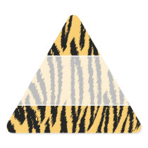 Tiger Print Pattern. Orange and Black. Sticker