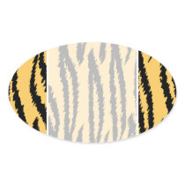 Tiger Print Pattern. Orange and Black. Stickers