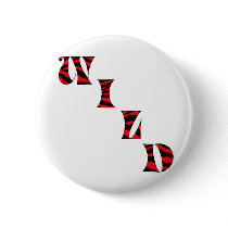 Tiger Print Wild Pinback Button